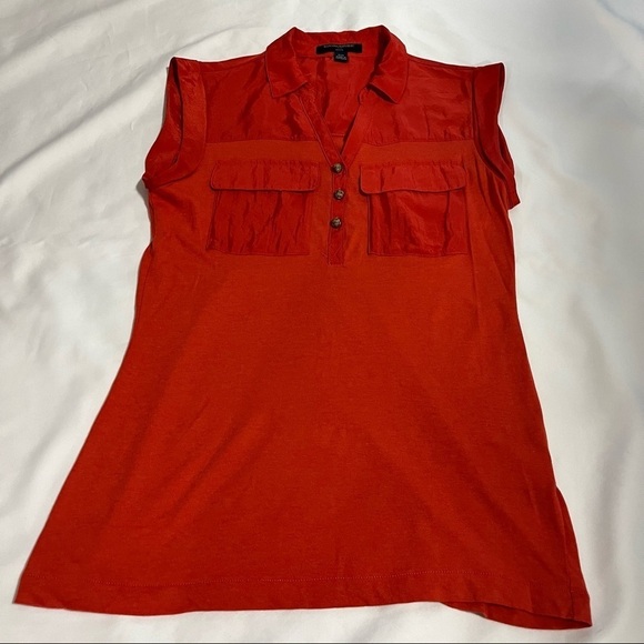 Banana Republic XS Petite Orange Short Sleeve Women - Picture 10 of 10